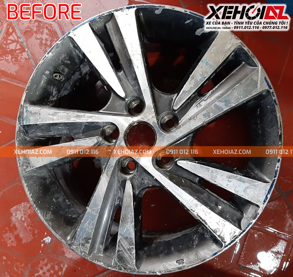 Sơn + Phay lazang ô tô 17 inch Kia Cerato tại Xe Hơi AZ