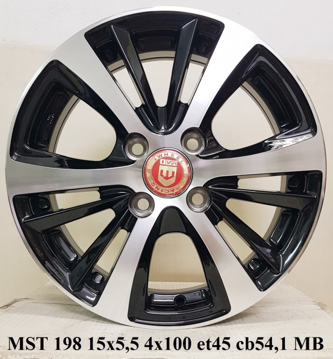 Bộ 04 Lazang ô tô 15 inch PCD 4x100 mẫu AZ-MST198