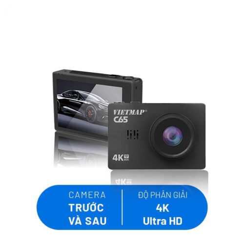 Camera hành trình Vietmap C65 ghi 4K - 2 mắt trước sau - Cảnh báo giao thông