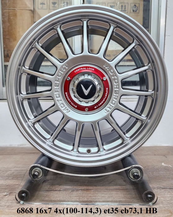 Bộ 04 Lazang ô tô 16 inch PCD 4x100 mẫu AZ-6868 (màu xám)
